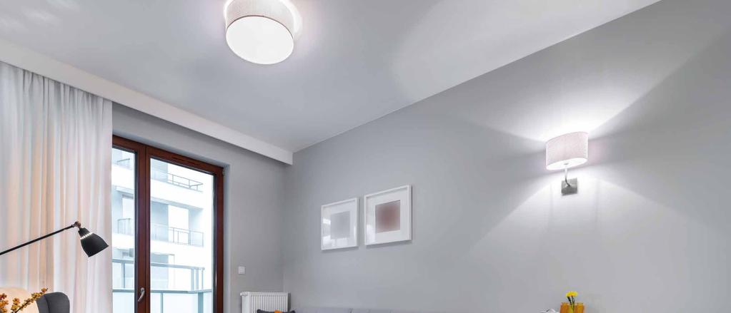 Iluminação Com YESLY você pode gerir a iluminação na sua casa usando o seu smartphone, botões práticos sem fio wireless ou apenas sua voz.