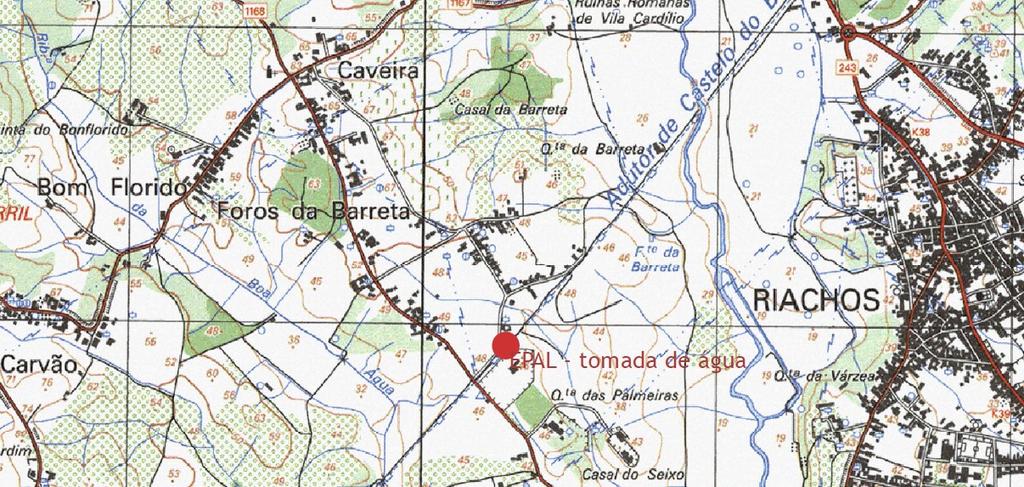 Figura 12 - Localização da tomada de água da EPAL Silvicultura no âmbito da DFCI A silvicultura preventiva no âmbito da DFCI engloba um conjunto de medidas aplicadas aos povoamentos florestais, matos