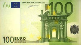 8 Genuinidade das notas de euro Caraterísticas comuns As notas de euro possuem caraterísticas comuns a todas as denominações, tais como: a bandeira europeia, o símbolo copyright, as iniciais do BCE,