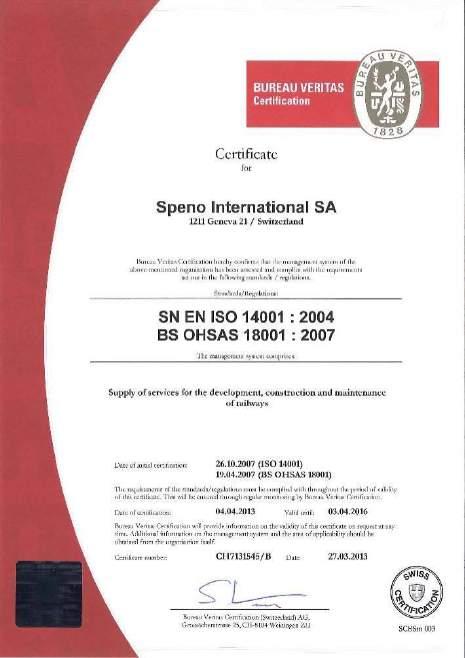 certificada compatível com BS OHSAS 18001