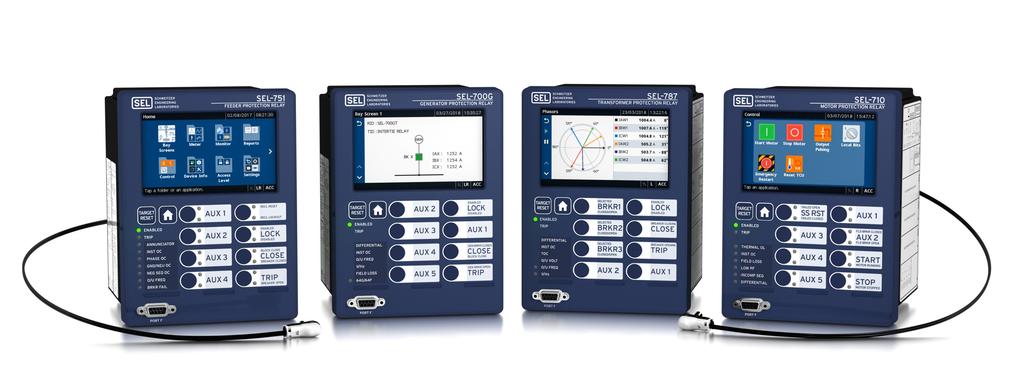 Relés de Proteção Série SEL-700 Família de Produtos Proteção robusta, segura e confiável para o seu sistema de potência Relés de proteção de alta velocidade, seguros e confiáveis para uma ampla gama