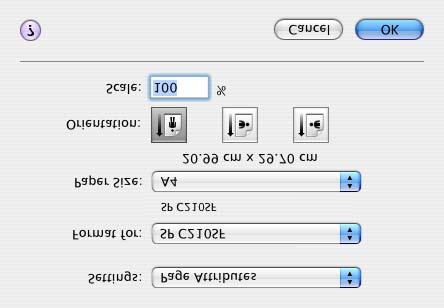 Impressão Utilizar o Controlador da Cor (Mac OS X) Seleccionar opções de configuração da página 1 A partir da aplicação de software, tal como TextEdit, clique no menu File (Ficheiro) e seleccione