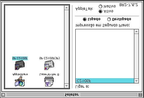 Instalar os Controladores Para Utilizadores do Cabo de Interface USB 1 Clique no ícone C210SF. 2 2 1 2 No lado direito do Chooser (Seletor), seleccione o aparelho com o qual pretende imprimir.