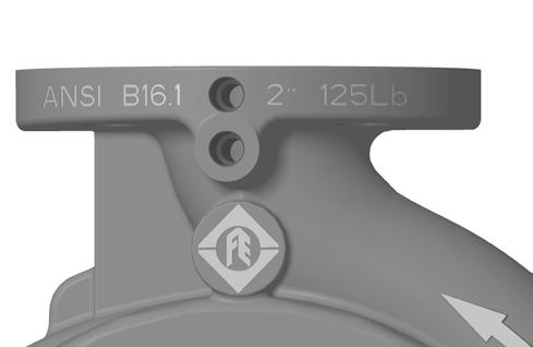 5.3.2.1. Nomenclatura dos Flanges ANSI B16.1 2 125 Lb Diâmetro da tubulação Classe de pressão Norma Figura 6 - Identificação dos Flanges 5.4.