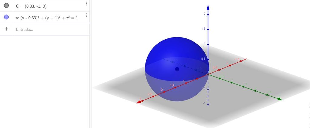 Para mostrar que a equação (1) é uma esfera, deve-se escrevê-la na forma: Assim, divindindo a equação (1) por 9, tem-se: (x x 0 ) 2 + (y y 0 ) 2 + (z z 0 ) 2 = R 2 x 2 + y 2 +