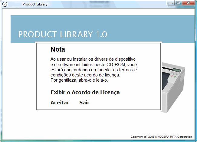 Instalar o Controlador da Impressora no Windows PC Esta secção explica como instalar o controlador da impressora no Windows Vista.