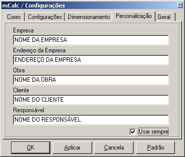 Configuração cores para exibição dos percentuais Sd/Rd no módulo de dimensionamento Opção para exibição da relação entre solicitações e resistências, apenas por cores ou percentuais Critério para o