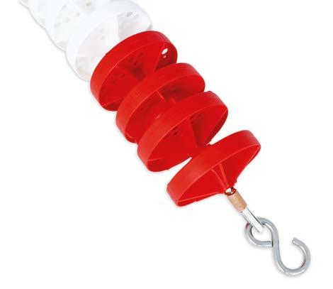 Fixing accessories not included. E5000-25mts Com corda de nylon. Inclui 1 gancho em aço inox AISI-316/ With nylon rope. Includes 1 stainless steel hook AISI-316. E5002-50mts Com corda de nylon.