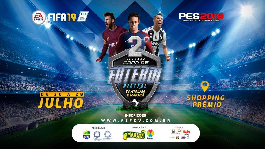 REGULAMENTO A 2ª Copa de Futebol Digital TV ATALAIA MARATÁ 2019 é uma iniciativa da TV ATALAIA e MARATÁ em parceria com Federação Sergipana de Futebol Digital e Shopping Prêmio, as quais detêm os