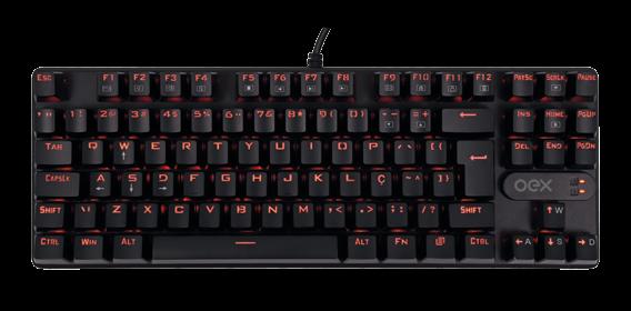 vulcan tc603 Padrão ABNT2 Teclado mecânico profissional Switch Outemu Blue Backlight na cor vermelha com diversos efeitos Teclas full anti-ghosting