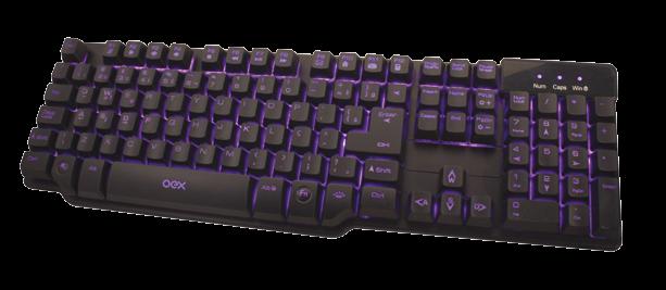 destroyer tc299 Padrão ABNT2 Backlight em 3 opções de cores: azul, vermelho ou roxo Com sensação tátil igual a de