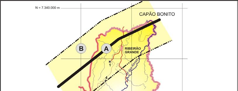 Áreas de influência: definição das áreas de influência da LT Bateias-Ibiúna sobre o município de Ribeirão Grande, SP.