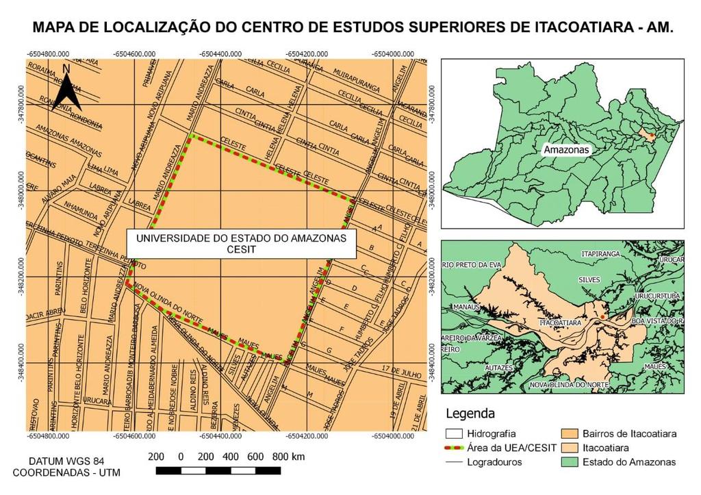 2 METODOLOGIA 2.1 LOCAL DE ESTUDO O estudo foi desenvolvido no Centro de Estudos Superiores de Itacoatiara CESIT, da Universidade do Estado do Amazonas UEA, na Av.