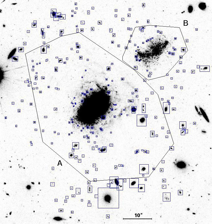 P. Papaderos and G. Östlin: I Zw 18 as morphological paradigm for rapidly assembling high-z galaxies SBPs were computed with the code iv (P02) (also referred to as Lazy by Noeske et al.