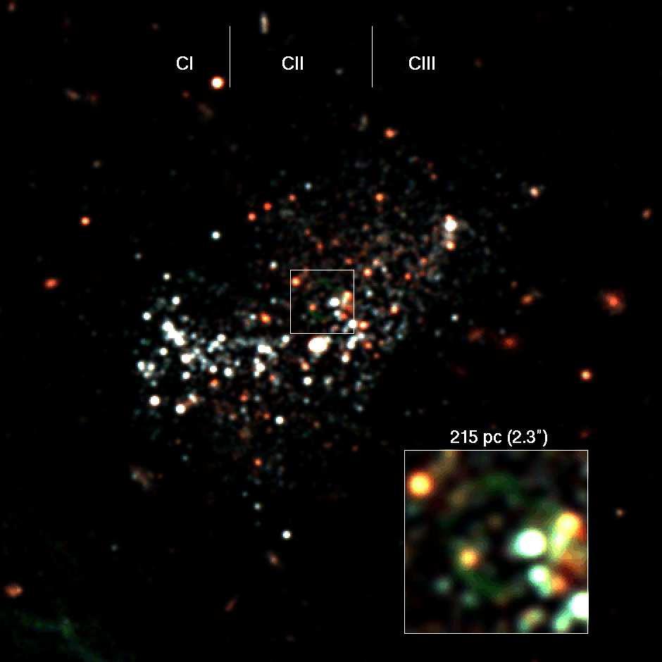 P. Papaderos and G. Östlin: I Zw 18 as morphological paradigm for rapidly assembling high-z galaxies a) b) c) d) Fig. 4.