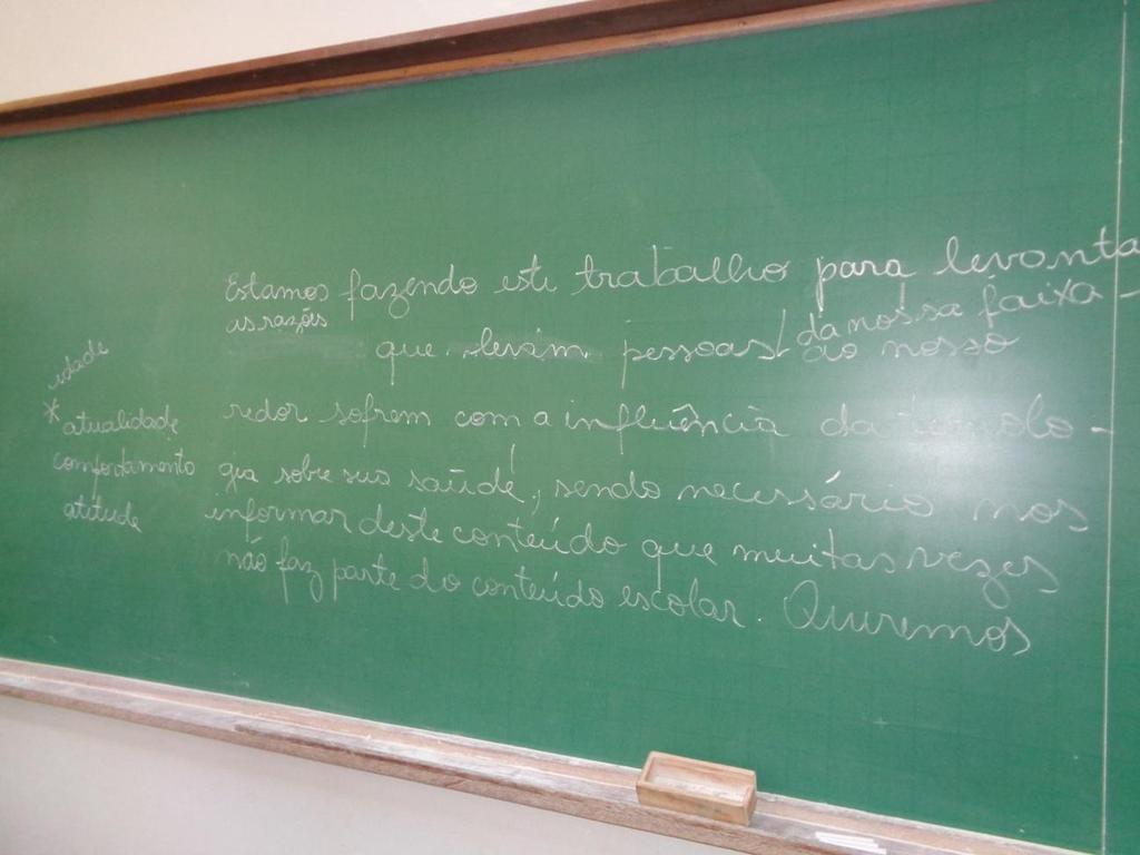 Construção da justificativa Assim, consideramos importante pesquisar o tema em questão porque além de ser um momento de descobertas, é também uma oportunidade para conhecer e compreender a realidade