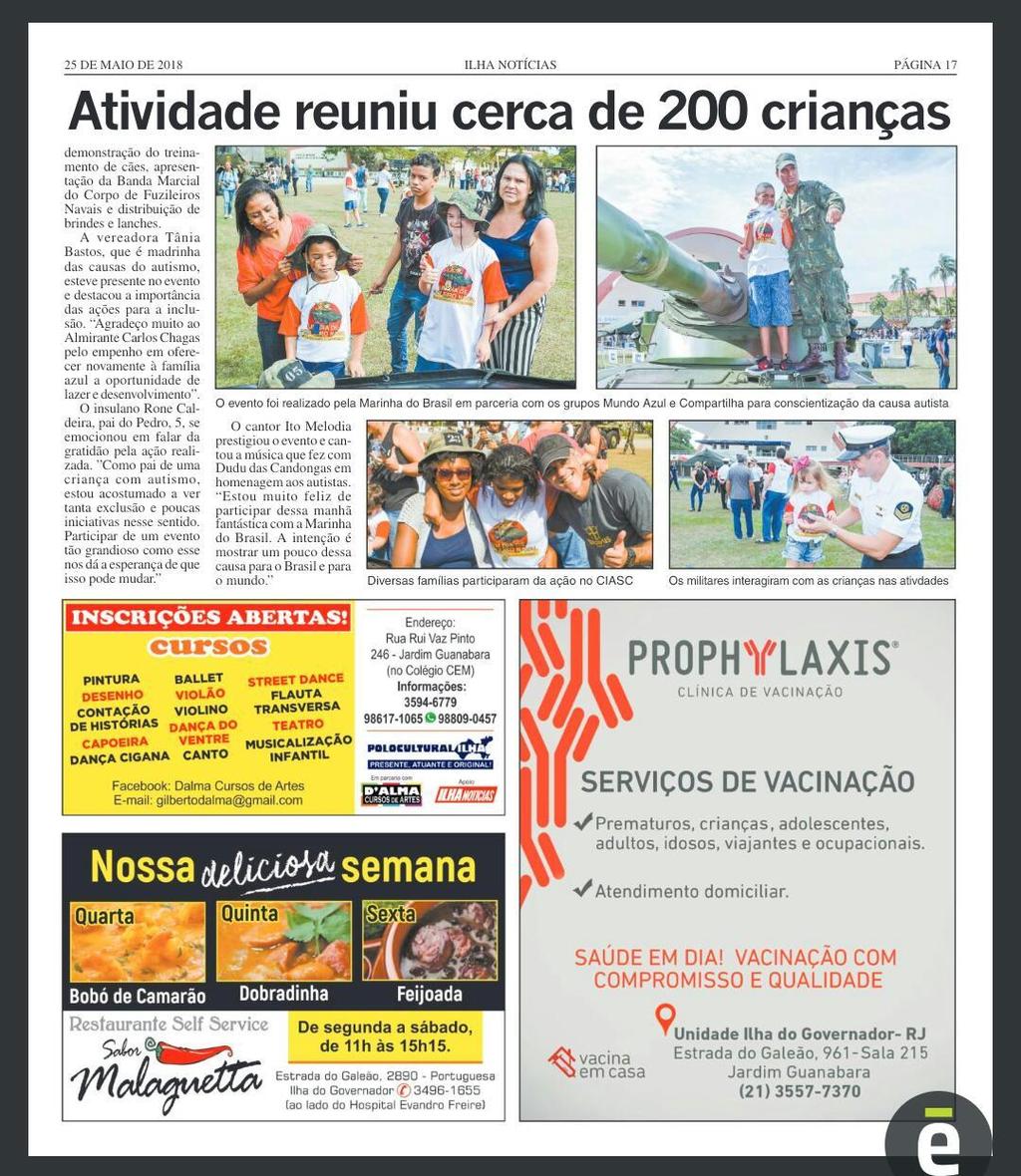 Matéria no jornal sobre o evento que o Instituto Superar participou dia de