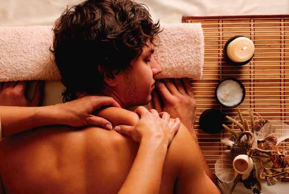 Massagem Restauradora (50 minutos) Esta massagem restauradora se concentra na região superior das costas e pescoço. Tem como objetivo afrouxar a musculatura tensionada desta área.