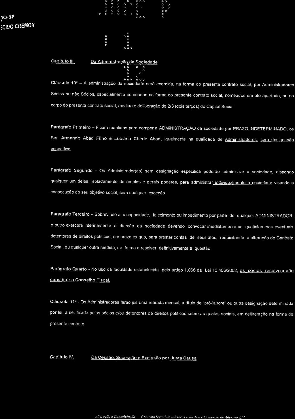 Movimentacao 105 : Habilitação Requerida Arquivo 2 : ContratoSocialautenticado.