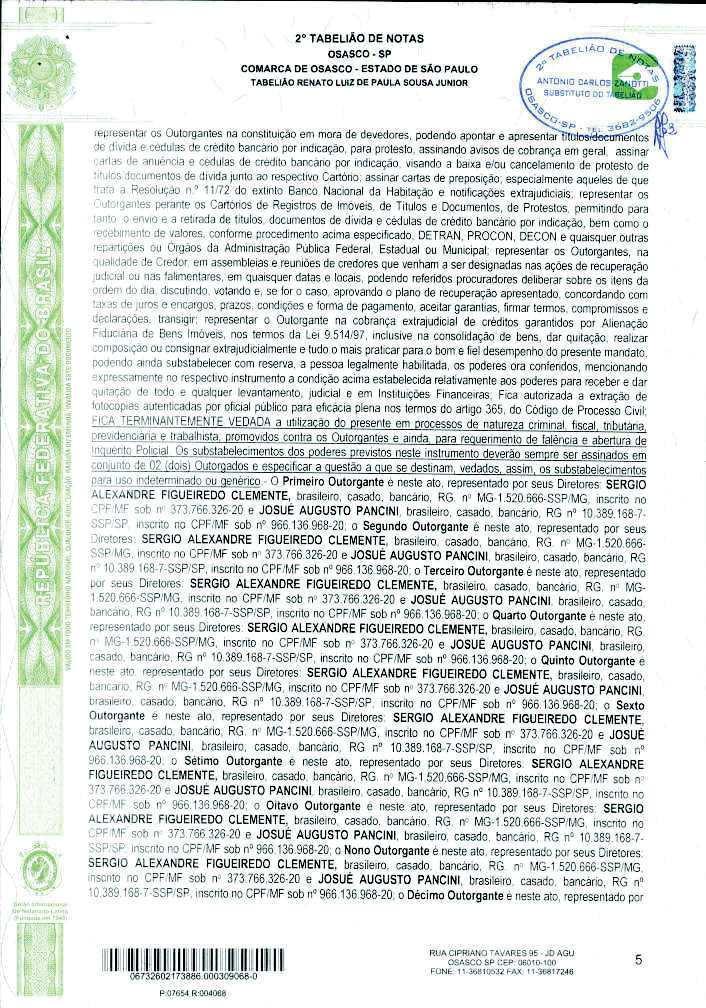 Movimentacao 109 : Juntada de Petição Arquivo 2 : Procura%C3%A7%C3%A3o.pdf ij h kl 1 1 9 m 11 9 23456789 745 5 55 75 745 7 58 456789 754 897585 5 9 1 79 549 58! " 64944 4 #$%& )* +,+- '(!! &9&.