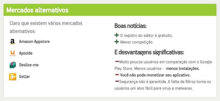 41 Existem vantagens em publicar um APK na Google Play Store 12. Todos os telefones Android vêm com esta loja pré-instalada.