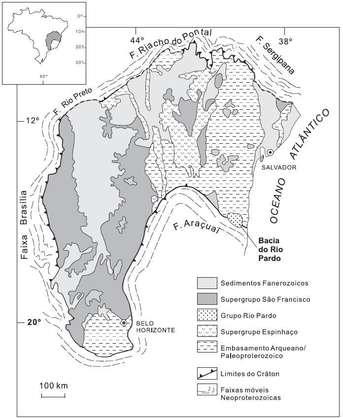 12 Segundo Guimarães (1996), a acumulação dos sedimentos carbonáticos da Formação Salitre sobre o Cráton do São Francisco resultou do processo de deglaciação, o qual promoveu uma