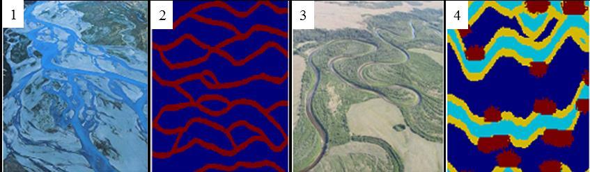 32 estudo (Strebelle & Journel, 2001; Caers, 2011). É desejável que esta imagem possua caráter total ou parcialmente estacionário, de forma a descrever fenômenos geológicos mais realistas.