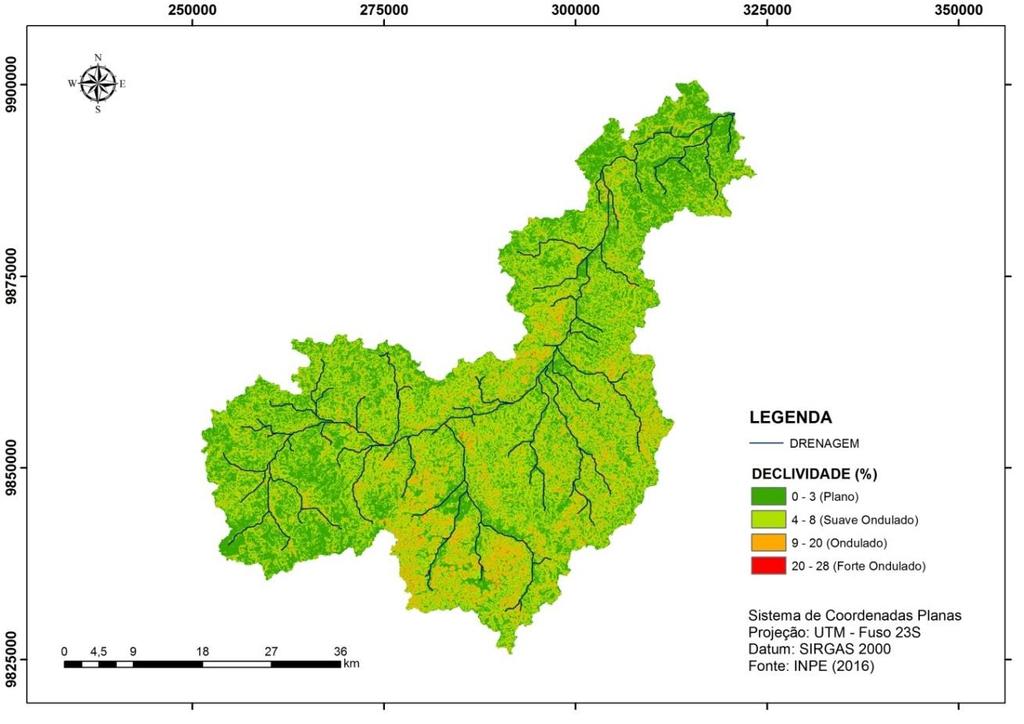 Figura 3: Mapa altimétrico da bacia hidrográfica do rio Caeté,