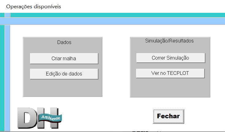 FIGURA 5.14 -INTERFACE UTILIZADA NO MODELO DREAMS.