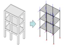 4. PÓRTICO ESPACIAL E PROCESSAMENTO Segundo TQS Informática, o pórtico espacial de um edifício consiste num modelo tridimensional 3D, composto por elementos lineares (barras), que possibilita a