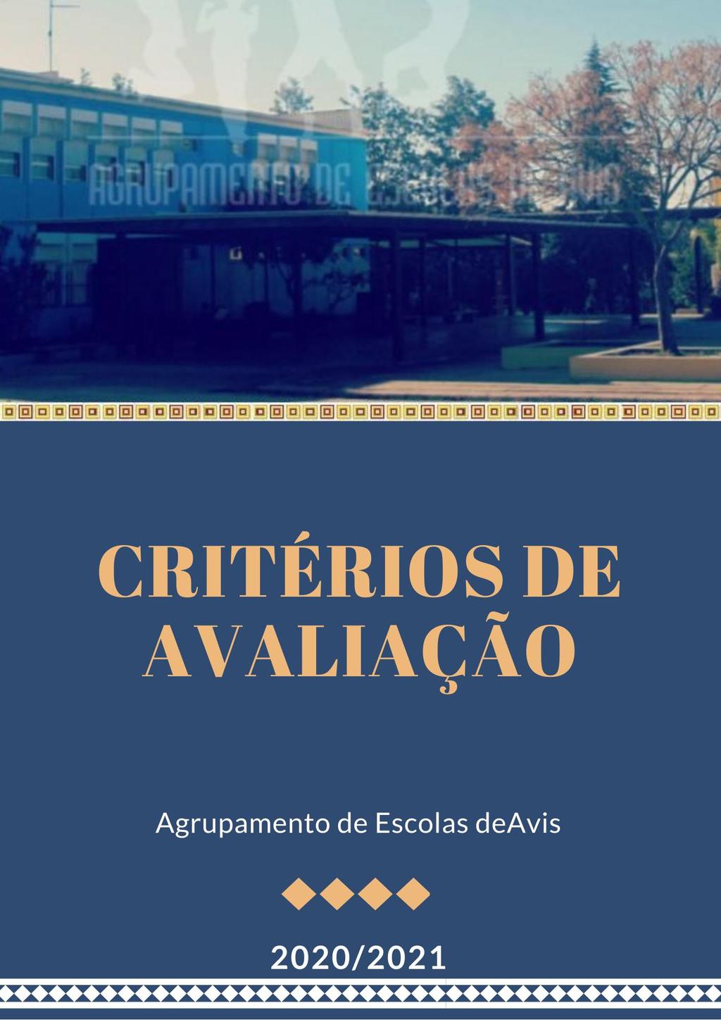 Critérios de avaliação do