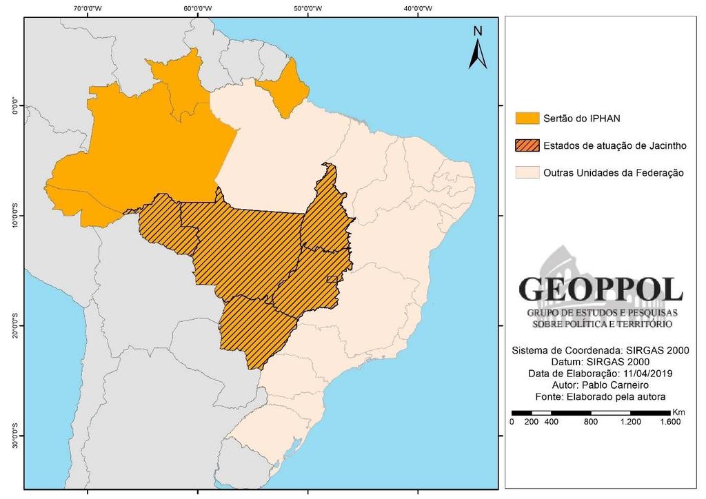 7 expansão, podemos perceber qual era o sertão do IPHAN, uma vez que os estados estão sempre associados a outros estados tornando-se os últimos a terem representações estaduais independentes.