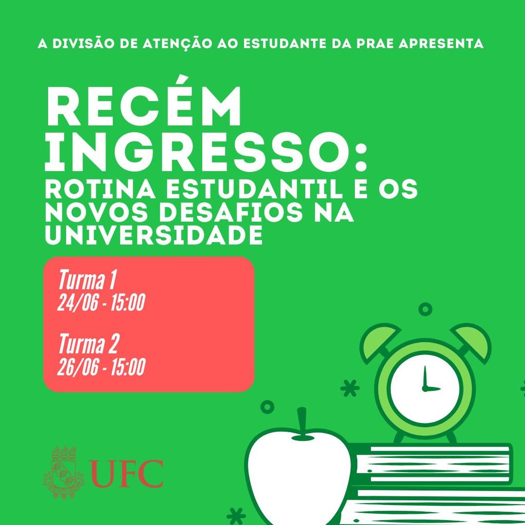 Recém-ingresso do Programa de Iniciação Acadêmica via Google Meet Conforme edital do Programa de Iniciação Acadêmica,