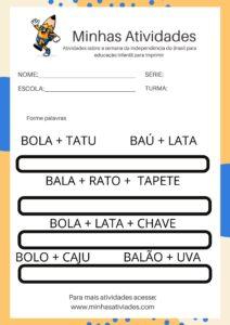 Esta atividade é divertida de ser feita, porque juntar duas palavras para formar outra