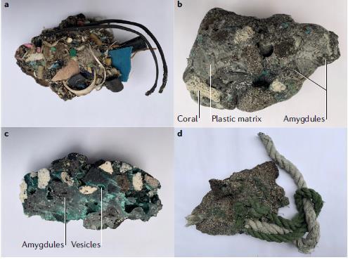 14 Recursos Hídricos e Sustentabilidade Planetária: Ensino Baseado em Casos no 8ºano de escolaridade Figura 6 Amostras de plastiglomerados encontrados em Kamilo Beach, no Havai.