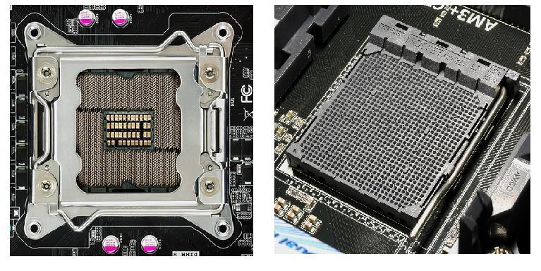 Pinagem Socket R (esquerda) e Socket Am3+ (direita): ilustração Lega, você já sabe que o processador é o cérebro do computador, e quanto mais rápido melhor.