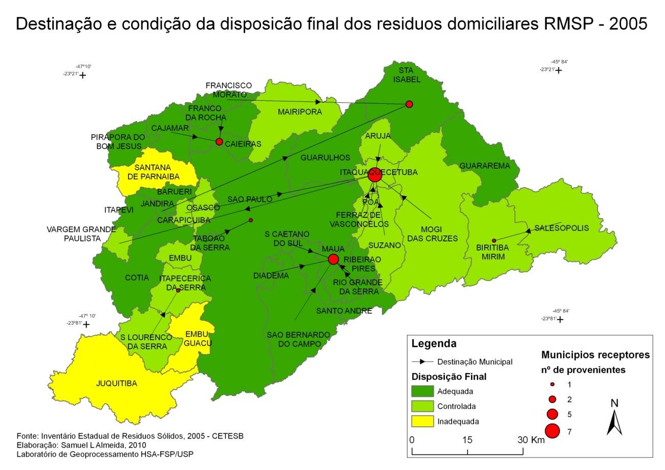 MAPA 1 - Destinação e condição da disposição