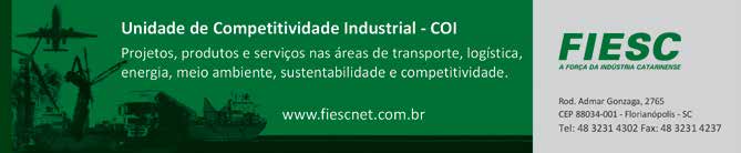 Infraestrutura e Transporte TABELA 45 Movimentação de cargas aéreas no aeroporto de Navegantes de 2003 a 2012 Ano Cargas domésticas (kg) Cargas internacionais (kg) Embarque Desembarque Importações