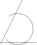 Fixação de objetos Fixação à distância das extremidades Snap Distance from Endpoint Barra de opções: Fixa os pontos à uma certa distância das extremidades (Figura 25).