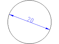 Os comandos para traçar entidades Cotação diâmetral Dimension Diametric Barra de opções: Cria cotas diâmetrais para os