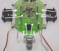 4.3.6 Interligação das várias placas que constituem o robot Esta secção demonstra como devem ser interligadas as várias placas e componentes que constituem o robot.