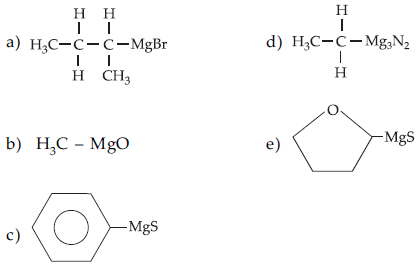 03 (UFMA-MA) Uma das formas de obtenção de álcool é pela reação do aldeído ou cetona com o reagente de Grignard.