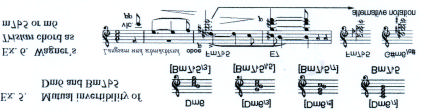 o acorde meio-diminuto ou sua inversão como menor com sexta (m6, ex. 4). Ex. 4 Acompanhamento tonal para (a) North: Um Bonde Chamado Desejo (1951); (b) Deep Purple: Owed to g (1975).