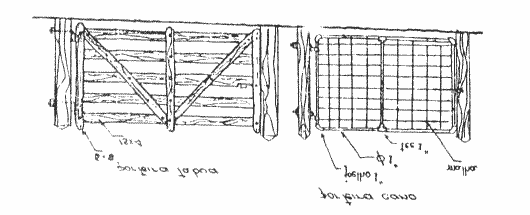 - Altura do portal = 2,10 - Larguras = 0,60 para banheiros e 0,70 a 0,80 para os demais cômodos. Folhas: em 1 ou 2 partes (portas simples ou duplas). Podem ser maciças ou tipo prancheta.