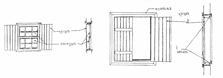 serão de área igual a 1/6 da área do cômodo. Em banheiros, serviços e cozinhas até 1/10 do cômodo. Em projetos as dimensões são indicadas - largura x altura. Janelas de madeira: existem vários tipos.