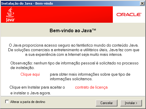 2. Instalando o Java para usuários. http://www.java.com/pt_br/download/ Clique em "Download gratuito do Java".