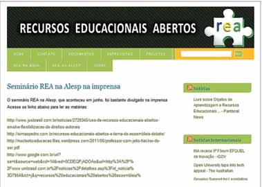 3 Casos de Colaboração Internacional em REA 41 e contribuindo com o fórum internacional 37 sobre REA. O objetivo é desenvolver uma ampla base de apoio para promover a adoção de políticas e práticas.