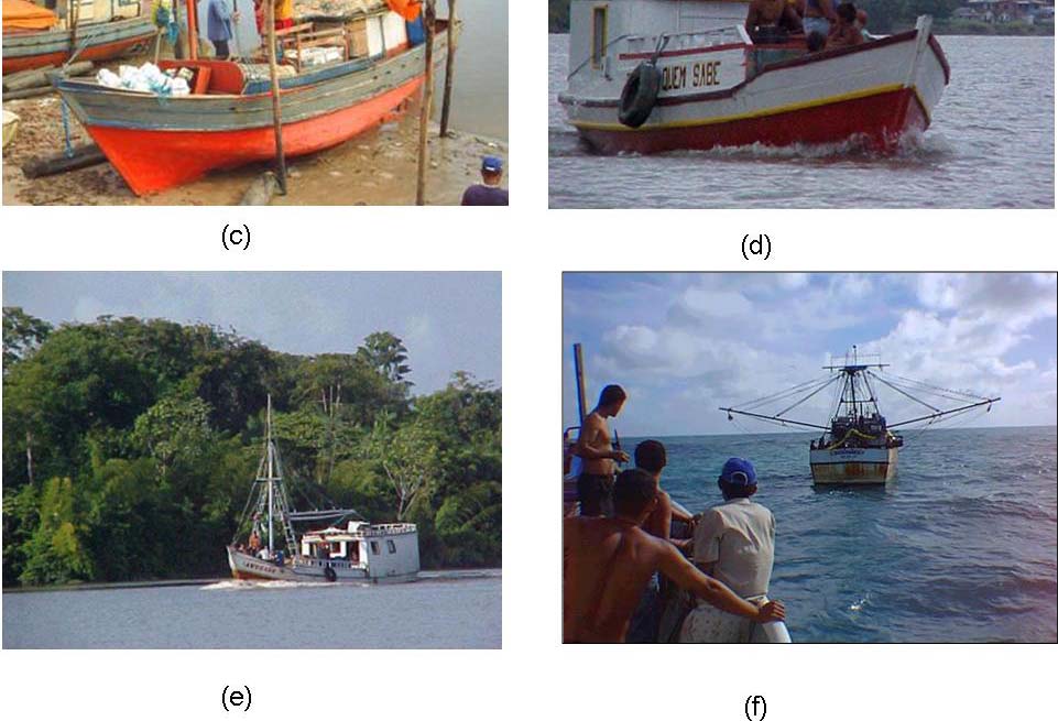 Canoa motorizada, (d) Barco de pequeno porte,