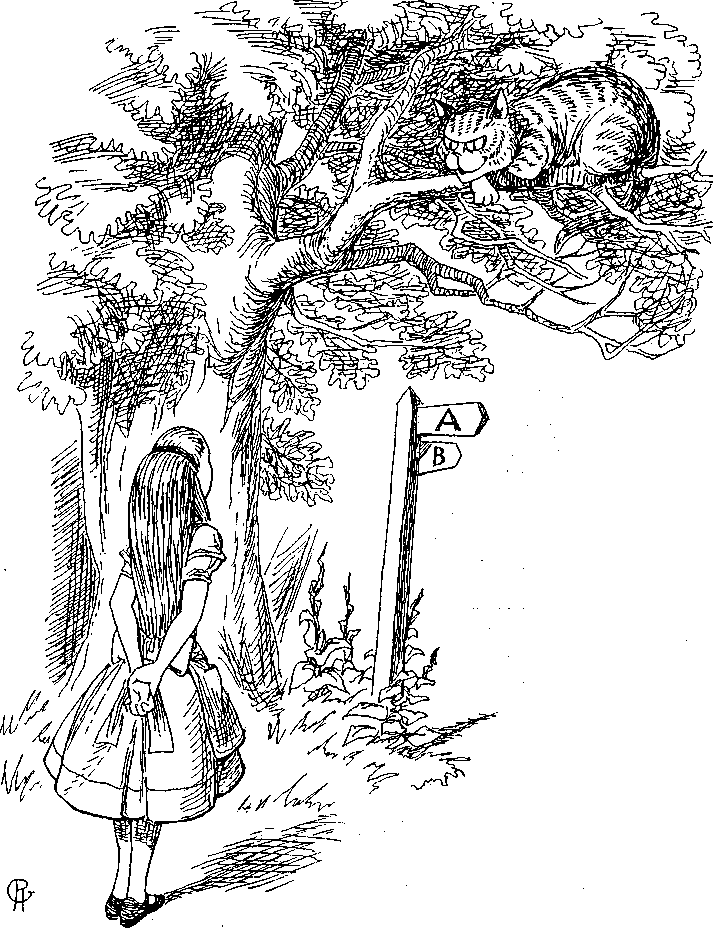 ****** Estado: Alice (A1) Alice virou à direita, na placa, e continuou pelo caminho sinuoso, olhando para as árvores enquanto caminhava.