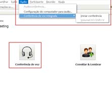 Capítulo 9 9 Utilizando Conferências com Voz Integrada Uma Conferência com Voz Integrada permite que participantes falem entre si através de um Protocolo de Voz pela Internet (VoIP)- um modo de